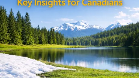 Graphic titled “Bitcoin Update March 2026: Key Insights for Canadians” with the 1Bitcoin.ca logo over a scenic mountain lake landscape.