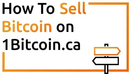 Tutorial cover: How to Sell Bitcoin on 1Bitcoin.ca.