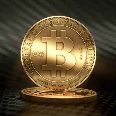 “TALES FROM THE CRYPT” text above a melting Bitcoin coin in a green slime style.