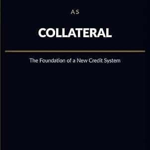 Dark minimalist book cover titled “Bitcoin as Collateral: The Foundation of a New Credit System” by Jacob Asparian, featuring gold accent lines and bold white typography on a black background.