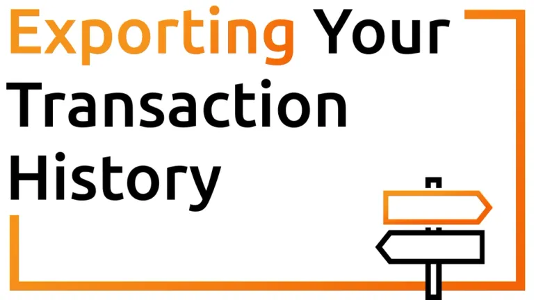 Exporting your transaction history
