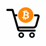 Shopping cart with Bitcoin symbol