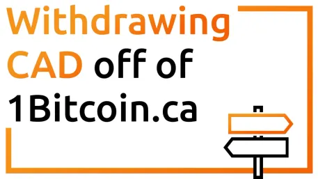 Tutorial cover: Withdrawing CAD off of 1Bitcoin.ca.