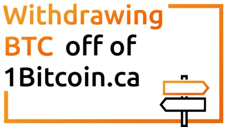 Tutorial cover: Withdrawing BTC off of 1Bitcoin.ca.
