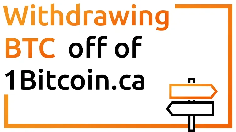 Tutorial cover: Withdrawing BTC off of 1Bitcoin.ca.