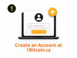 User profile with Bitcoin symbol and plus sign