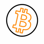 Shopping cart with Bitcoin symbol