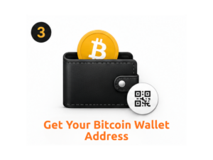 Digital wallet with Bitcoin and QR code